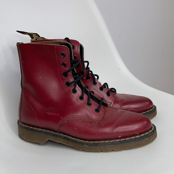 Dr. Martens Shoes - Dr Martens Red Lace Up Boots in Size